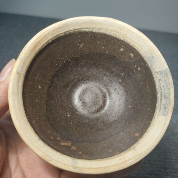 古玩陶瓷贛州窯褐釉白覆輪茶盞拍賣,當前價格4999元