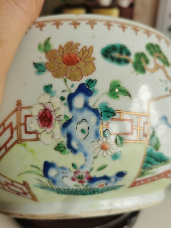 古玩陶瓷乾隆粉彩蓋缸拍賣,當前價格4860元