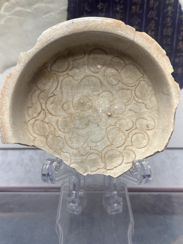 古玩陶瓷宋代暗刻影青筆洗拍賣,當前價格129元