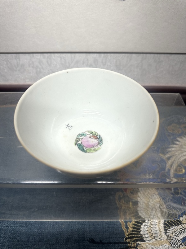 古玩陶瓷清晚期河清海晏小碗拍賣,當前價格890元