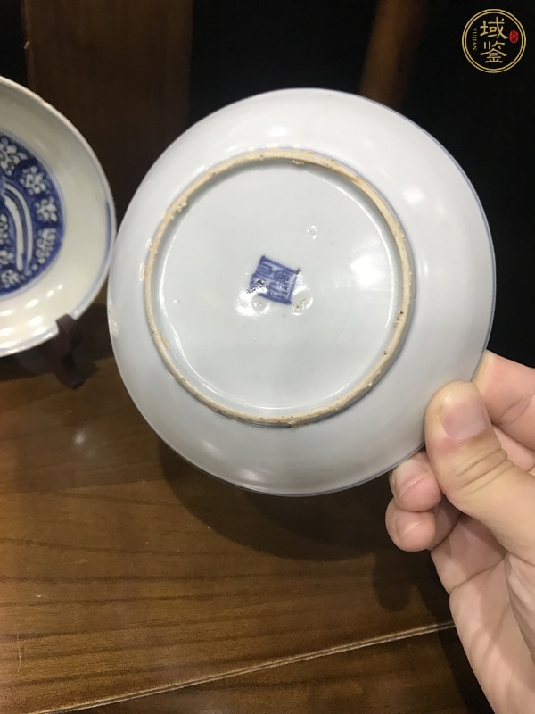 古玩陶瓷青花獅紋小盤(pán)一對(duì)真品鑒賞圖