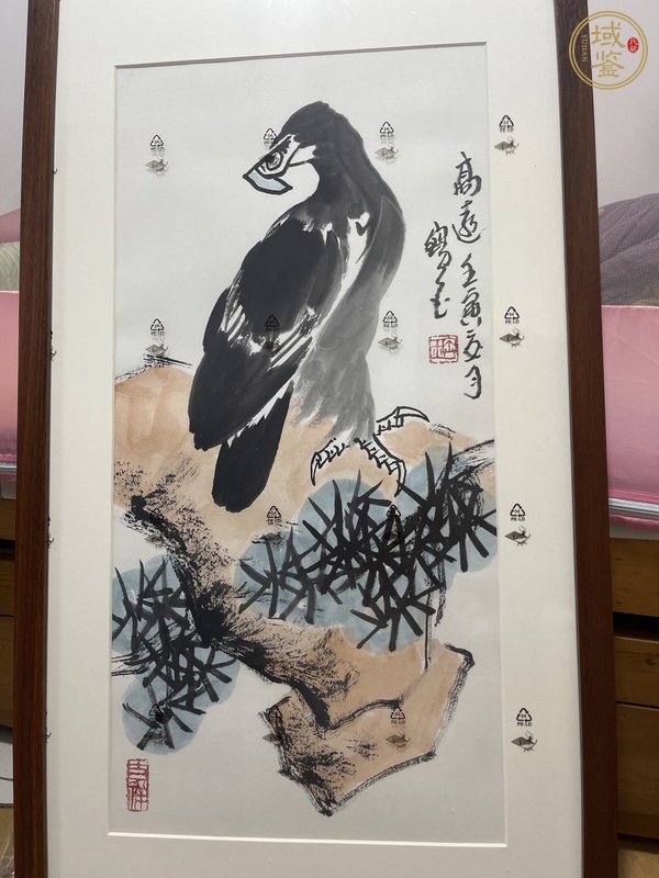 古玩字畫谷寶玉老鷹真品鑒賞圖