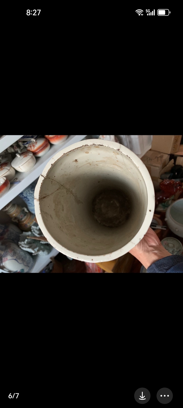 古玩陶瓷民國粉彩帽筒一對兒的。那個單個的不賣。拍賣,當前價格1111元