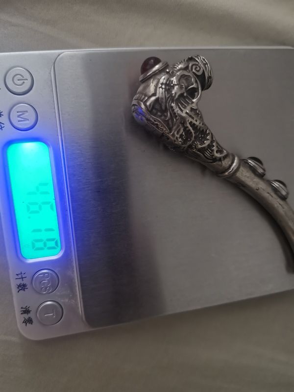 古玩雜項銀煙斗拍賣,當前價格666元