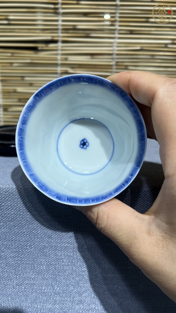 古玩陶瓷漁家樂青花杯  真品鑒賞圖