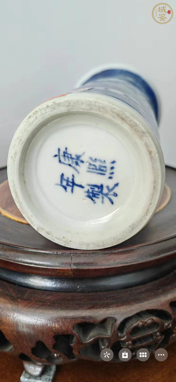 古玩陶瓷青花花觚真品鑒賞圖