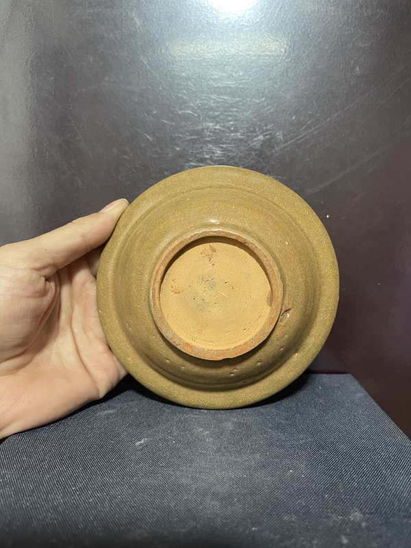 古玩陶瓷宋龍泉青瓷黃釉雙魚洗拍賣，當前價格9000元