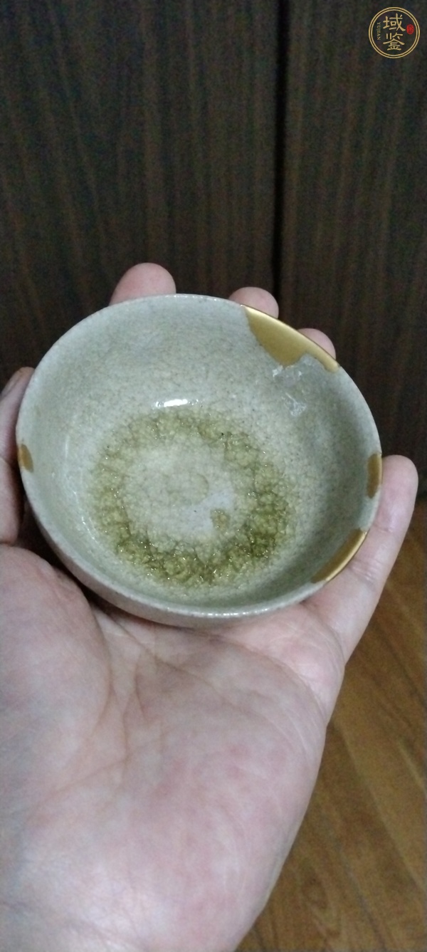 古玩陶瓷岳州窯青釉杯真品鑒賞圖