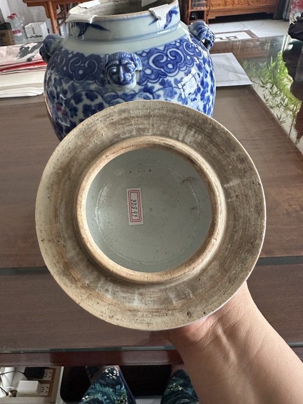古玩陶瓷青花纏枝花卉紋將軍罐拍賣,當前價格13500元