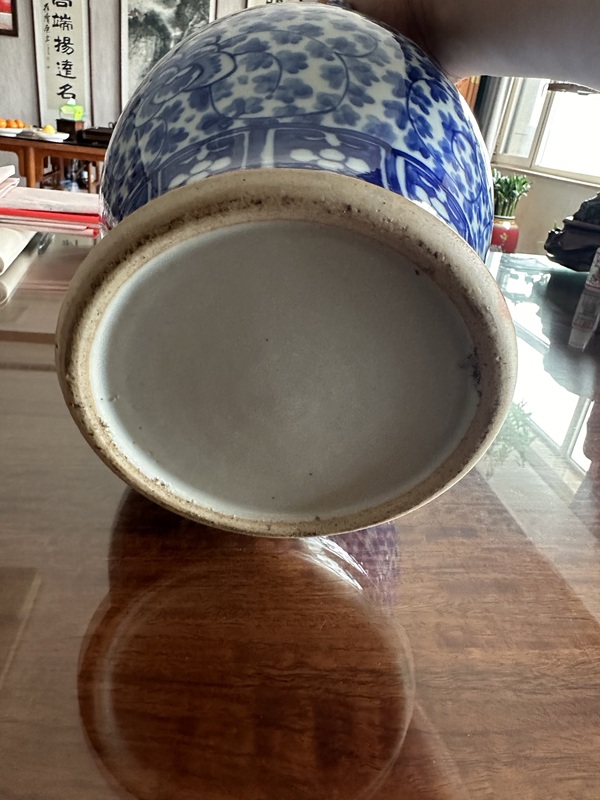 古玩陶瓷青花纏枝花卉紋將軍罐拍賣,當前價格13500元