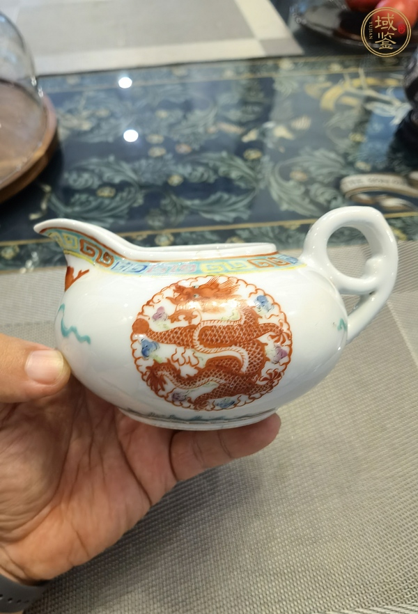 古玩陶瓷粉彩龍鳳紋茶壺真品鑒賞圖