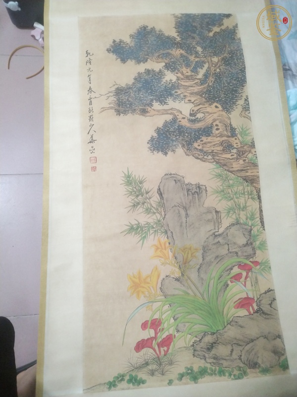 古玩字畫華嵒款花鳥畫真品鑒賞圖