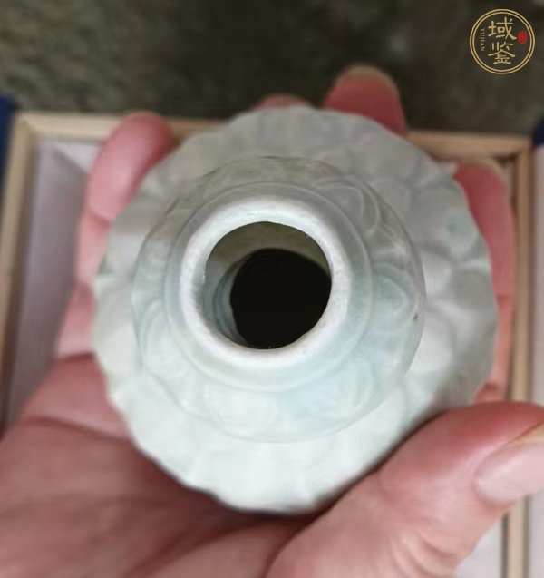 古玩陶瓷青白釉蓮花紋葫蘆瓶，模糊，偏老真品鑒賞圖