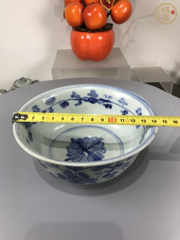 古玩陶瓷青花花卉紋撇口碗真品鑒賞圖