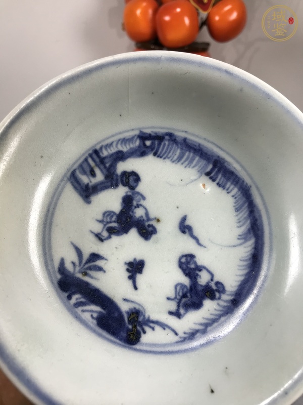 古玩陶瓷嬰戲紋青花盤真品鑒賞圖