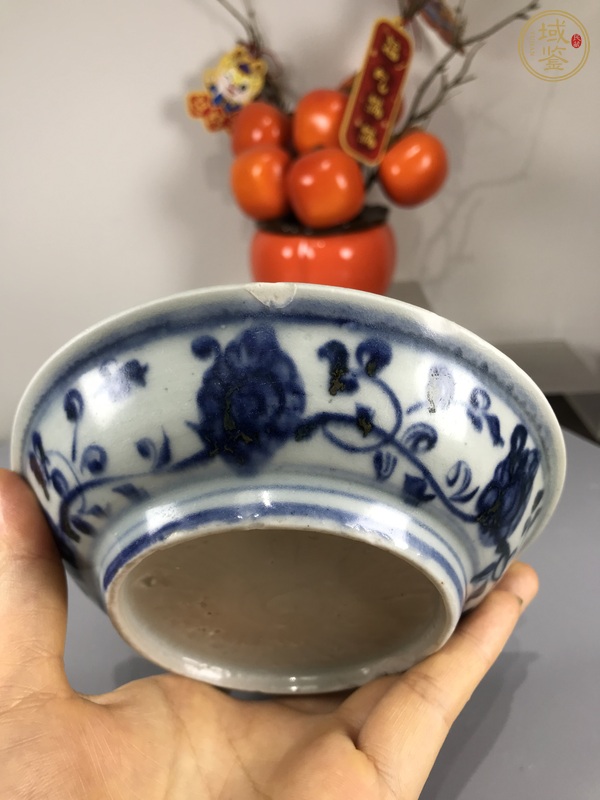 古玩陶瓷嬰戲紋青花盤真品鑒賞圖