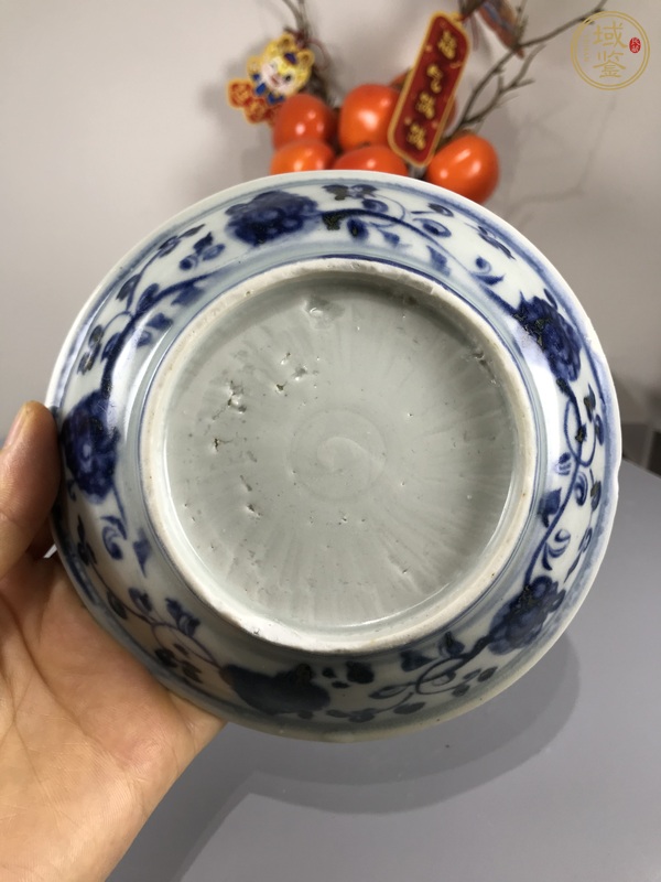 古玩陶瓷嬰戲紋青花盤真品鑒賞圖