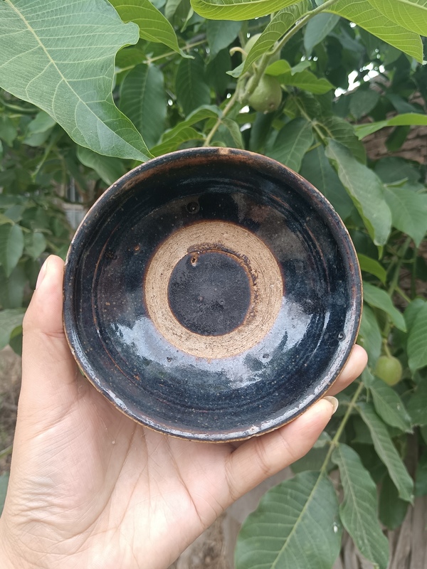古玩陶瓷元代~磁州窯窯變黑釉茶盞拍賣,當前價格1980元