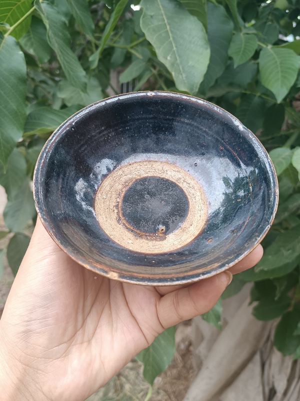 古玩陶瓷元代~磁州窯窯變黑釉茶盞拍賣,當前價格1980元