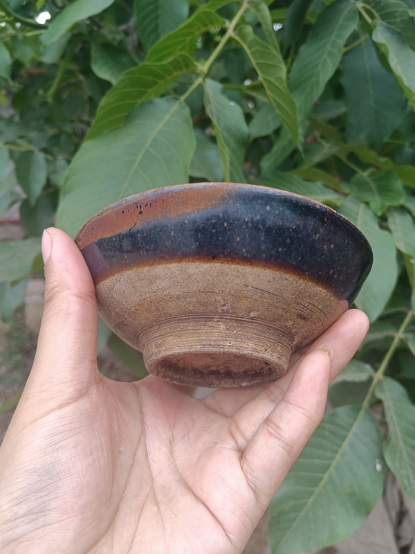 古玩陶瓷元代~磁州窯窯變黑釉茶盞拍賣,當前價格1980元