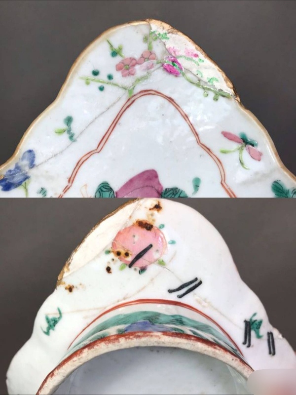 古玩陶瓷粉彩無雙譜人物圖貢盤拍賣,當前價格600元
