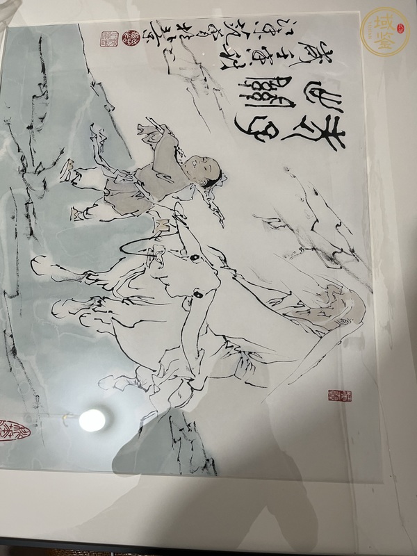 古玩字畫老子出關限量版畫真品鑒賞圖