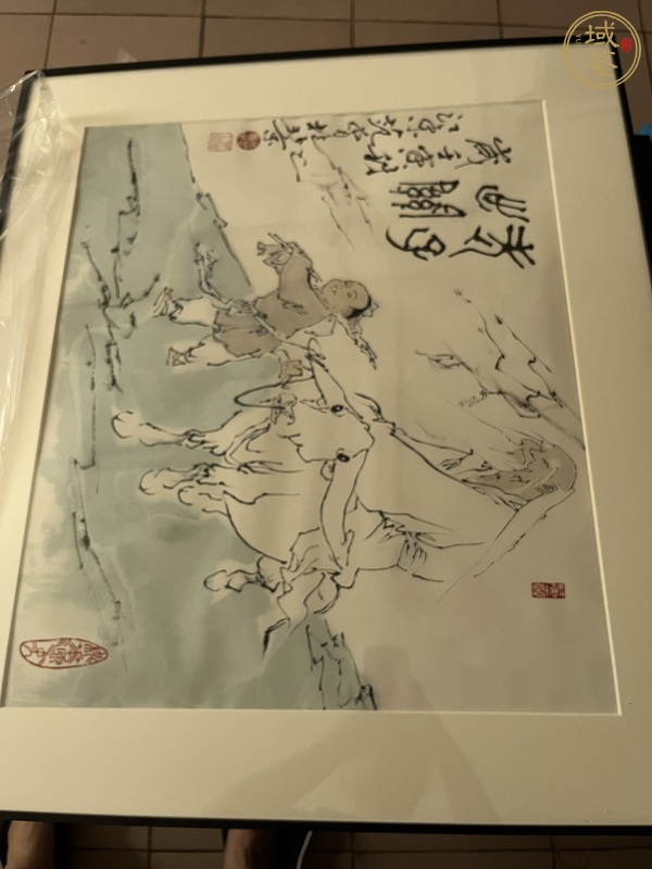 古玩字畫老子出關限量版畫真品鑒賞圖