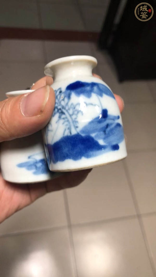 古玩陶瓷青花水盂 真品鑒賞圖