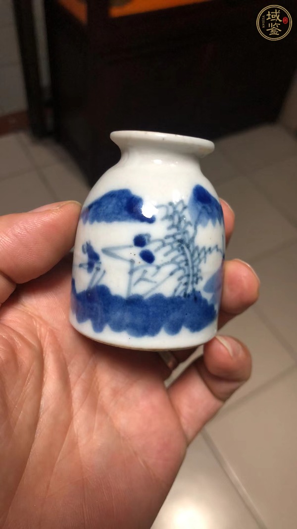 古玩陶瓷青花水盂 真品鑒賞圖