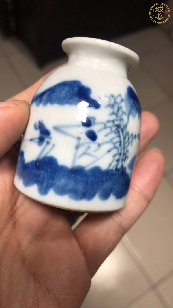 古玩陶瓷青花水盂 真品鑒賞圖