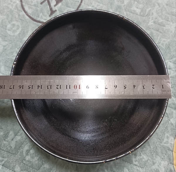 古玩陶瓷美品元代黑釉折沿大碗拍賣,當前價格700元