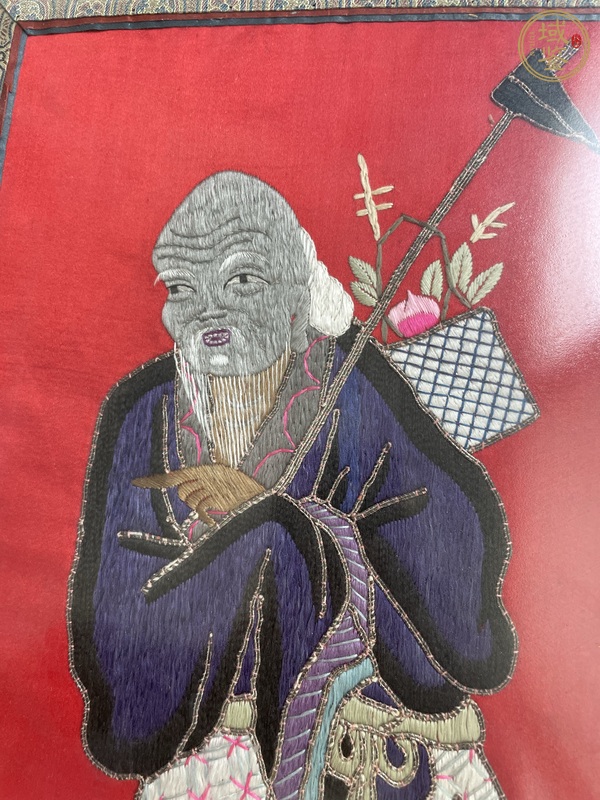 古玩雜項(xiàng)刺繡神仙人物真品鑒賞圖