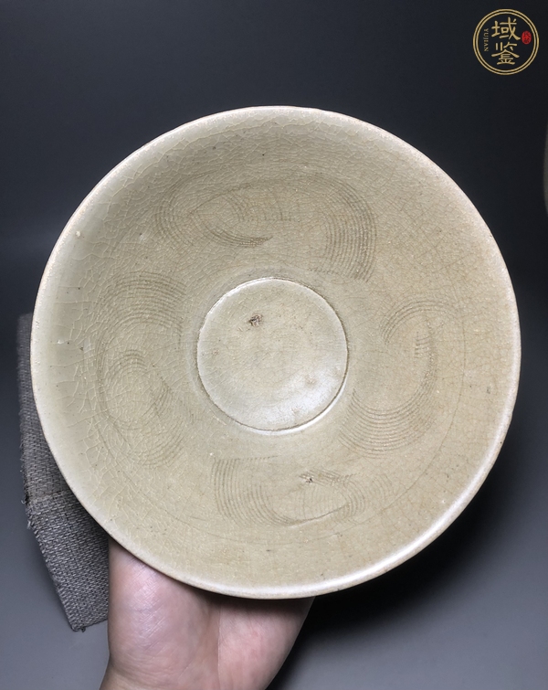 古玩陶瓷青白瓷劃花大碗  真品鑒賞圖