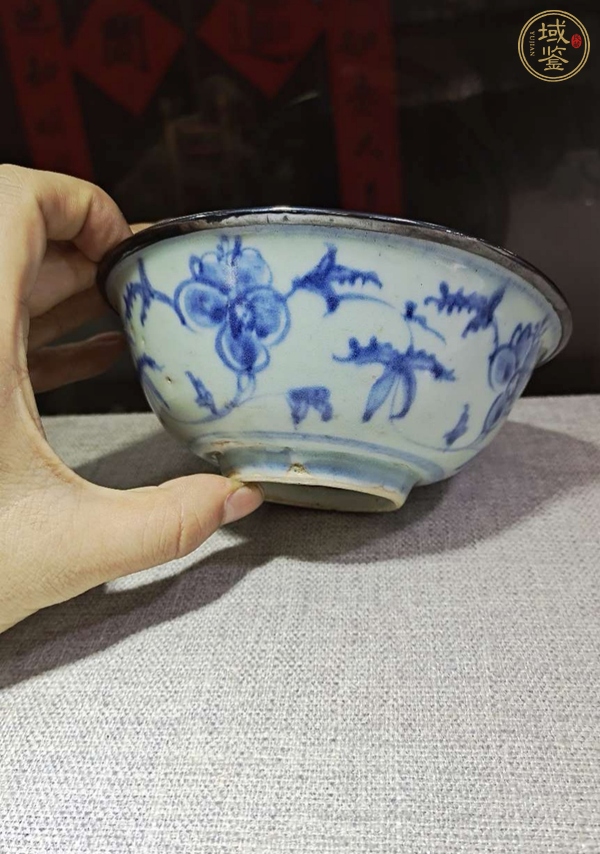 古玩陶瓷青花花卉碗真品鑒賞圖