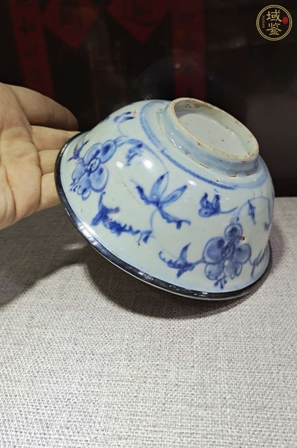 古玩陶瓷青花花卉碗真品鑒賞圖