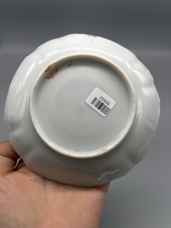古玩陶瓷民國廣彩白菜紋杯碟套拍賣,當前價格1140元