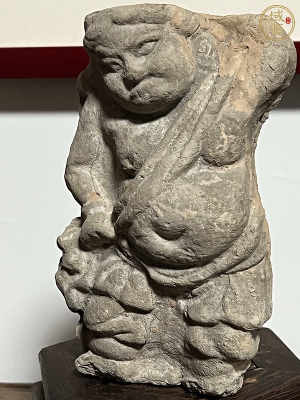 古玩陶瓷金元力士人物造像  真品鑒賞圖