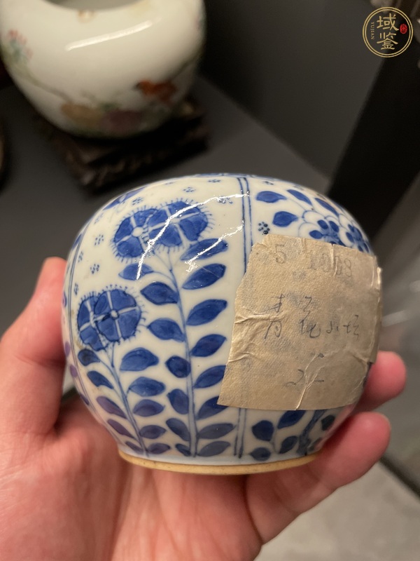 古玩陶瓷花鳥紋青花罐真品鑒賞圖