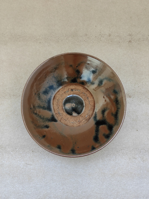 古玩陶瓷清早期褐釉碗拍賣,當前價格198元