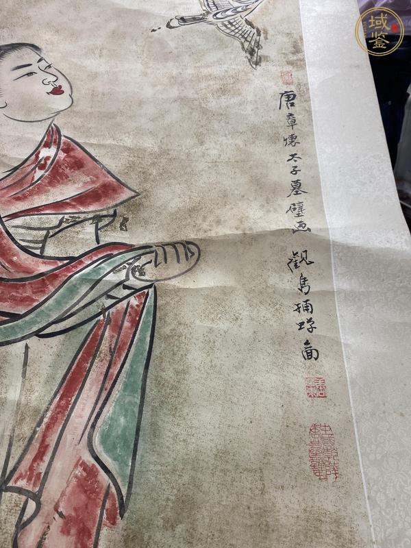 古玩字畫觀鳥捕蟬圖真品鑒賞圖