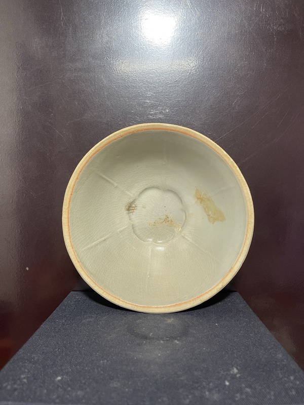 古玩陶瓷宋元影青釉梅花出筋碗。拍賣,當前價格6800元