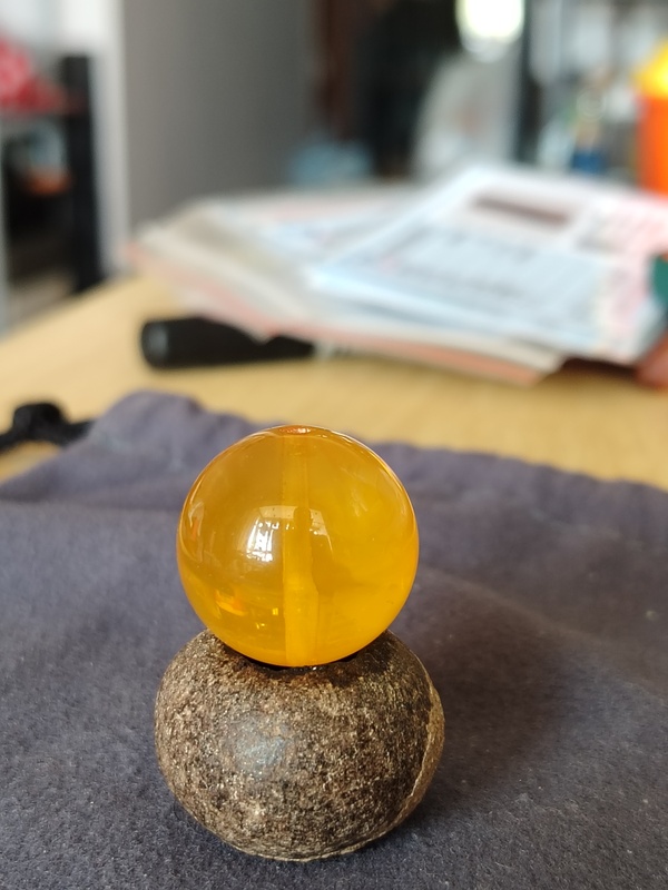 古玩玉器天然金絞蜜蠟珠拍賣,當前價格666元