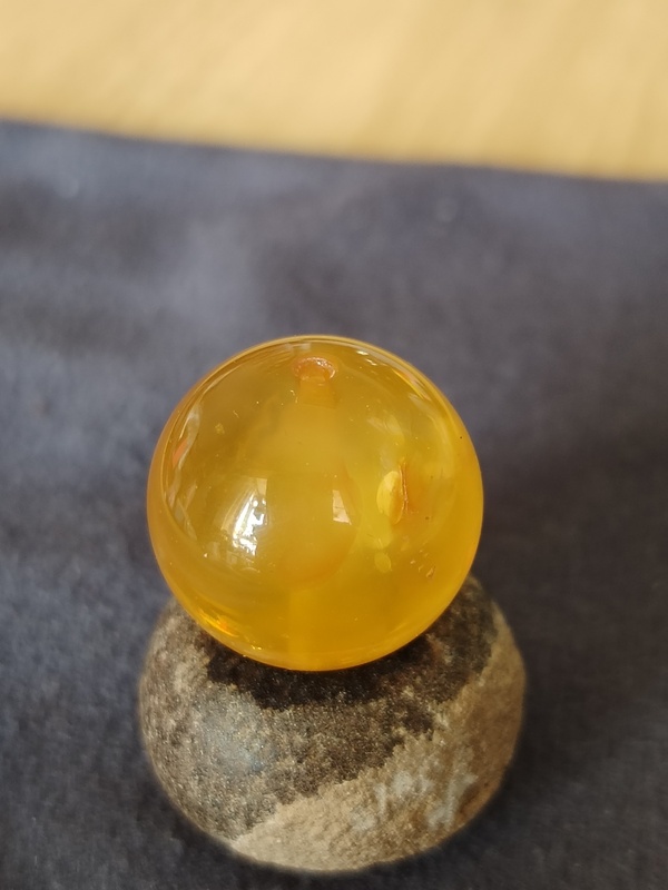 古玩玉器天然金絞蜜蠟珠拍賣,當前價格666元