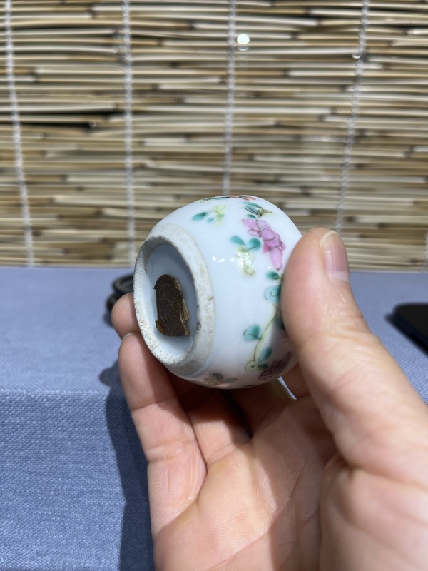 古玩陶瓷粉彩小蓋盒拍賣，當前價格1650元