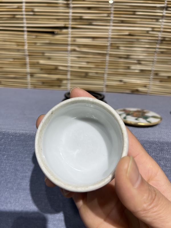 古玩陶瓷粉彩小蓋盒拍賣，當前價格1200元