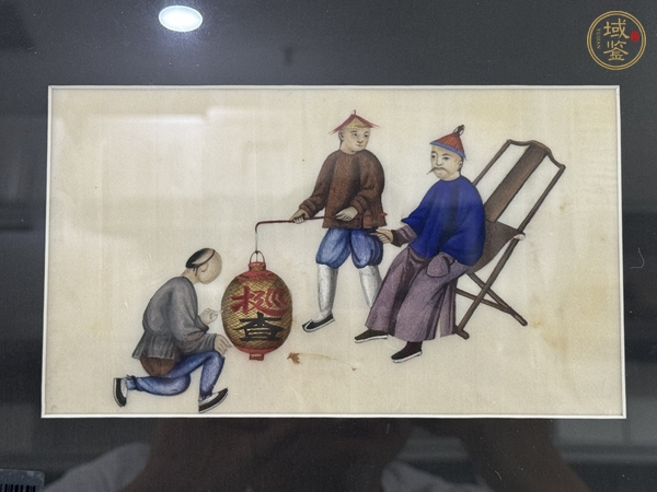 古玩字畫十三行通草畫真品鑒賞圖