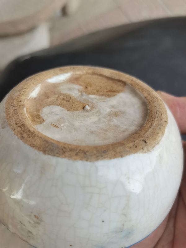 古玩陶瓷青花綠彩花卉紋蓋盒拍賣,當前價格399元