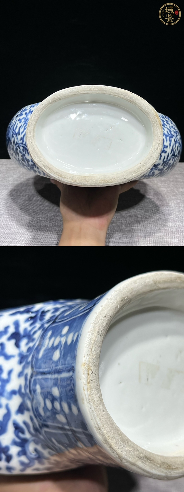 古玩陶瓷花鳥紋抱月瓶真品鑒賞圖