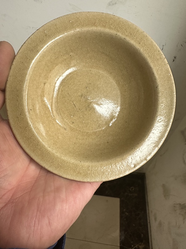 古玩陶瓷金元龍泉米黃釉洗拍賣,當前價格9999元