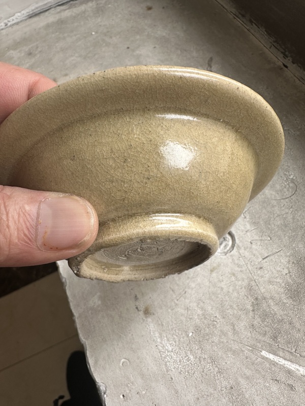 古玩陶瓷金元龍泉米黃釉洗拍賣,當前價格9999元